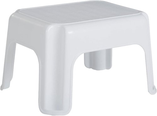 Rubbermaid Durable Plastic Roughneck Step Stool - 300-LB Capacity, White | 2-Pack