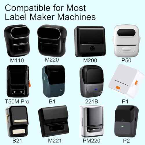 [300 Labels/Roll x 3] 40mm x 30mm Thermal Labels Compatible for Supvan T50M Pro, Phomemo M110, 1.57''x1.18'' Label Maker Tape Refill, Weatherproof & Tear-Resistant Thermal Stickers (White)