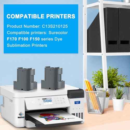 C13S210125 Ink Maintenance Box (S210125/SC23MB), Waste Ink Tank Replacement Compatible for EPSON Surecolor SC-F170 F100 F150 Dye Sub Printers - 2 Packs