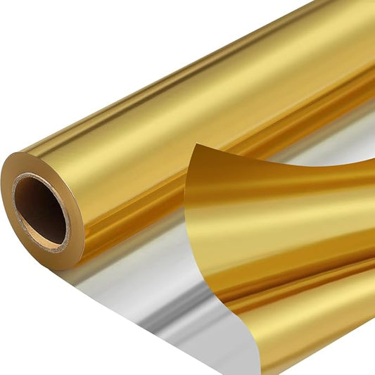 PerkHomy Colored Cellophane Wrap Roll 16" x 100' 3 Mil Thick Cellophane For Gift Basket Treats Goodie Wrapping Craft Flower Bouquet Plastic (Reflective, 100ft (16in Width))