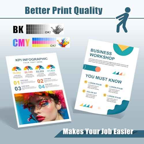 Compatible T504 Ink Refill Bottle Combo Pack Replacement for 504 Ink Refill Bottle for L4150 L4160 L6171 Printers (4-Pack, Black Cyan Magenta Yellow)