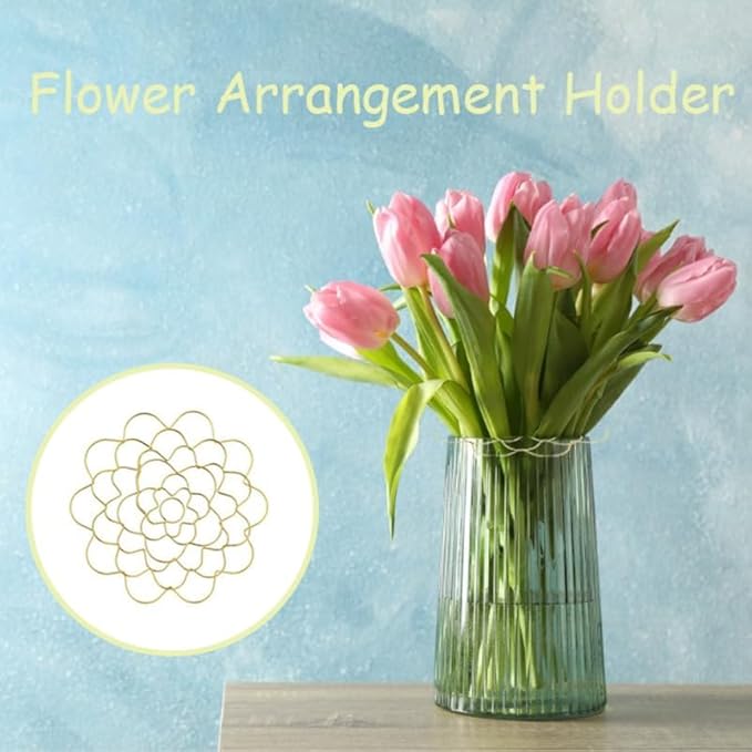 3 Pcs Flower Arrangement Holder Stainless Reusable Wire Flower Arranging Tool Floral Insert Metal Round Floral Frog for Vase Plant Flower Fixation