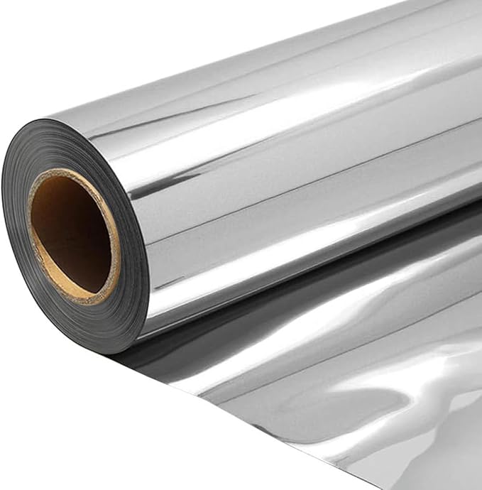 PerkHomy Colored Cellophane Wrap Roll 16" x 100' 3 Mil Thick Cellophane For Gift Basket Treats Goodie Wrapping Craft Flower Bouquet Plastic (Silver, 100ft (16in Width))