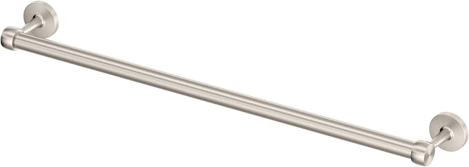 Gatco 5210SN Gibson Towel Bar, Satin Nickel Wall Mounted Bathroom Towel Holder Rack, Modern Bath Hardware Accessory