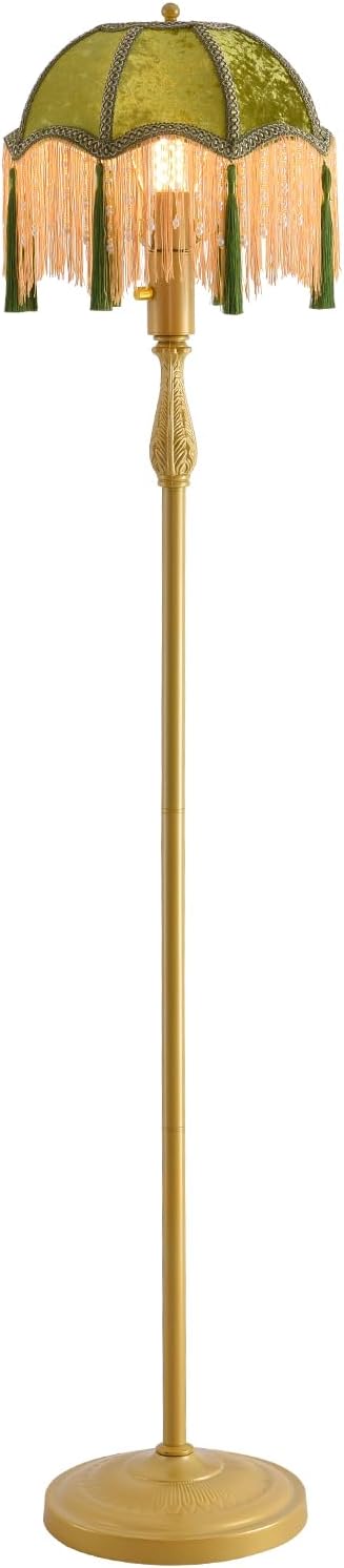 Vintage Floor Lamp - 62.6" Mid-Century Modern Standing Light Nordic Reading Lamp for Living Room/Bedroom/Office/Dorm | Classic Luxe Design