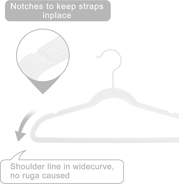 MIZGI Kids Velvet Hangers,Non-Slip Big Kids Hangers,14 Inch Hangers for Youth,Teen Clothes,Pack of 50