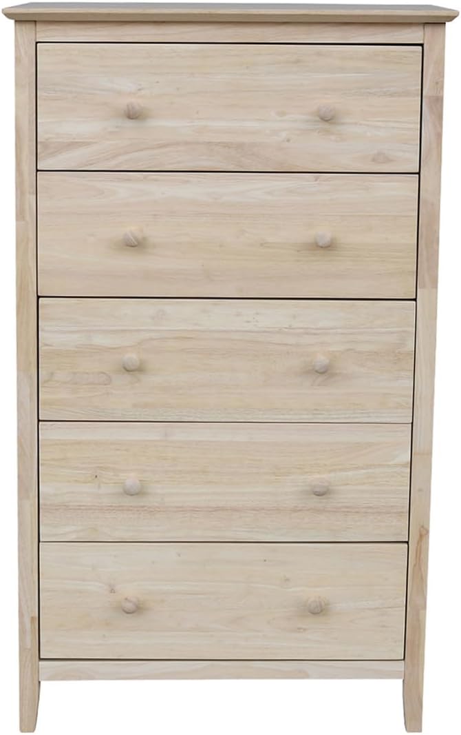 International Concepts Dresser with 5 Drawers ,Unfinished