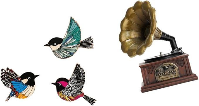 Fenteer Bird Wall Hanging Decor Bird Wall Figurine Wooden Flying Birds Sculpture Handcrafts Crafted from Wood and Resin Suitable for Living Room Bed