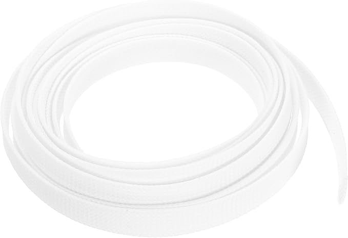 uxcell PET Expandable Sleeving 10ft 1/2" White Cable Management Sleeve Cord Organizer for Wrap Protect Cable