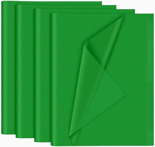 NEBURORA 120 Sheets Green Tissue Paper - 14 x 20 Inches, Christmas Wrapping Tissue Paper Bulk Wrap Paper Sheets for Gift Bags, Packaging, Floral Filler, Birthday, Wedding, St. Patrick's Decor