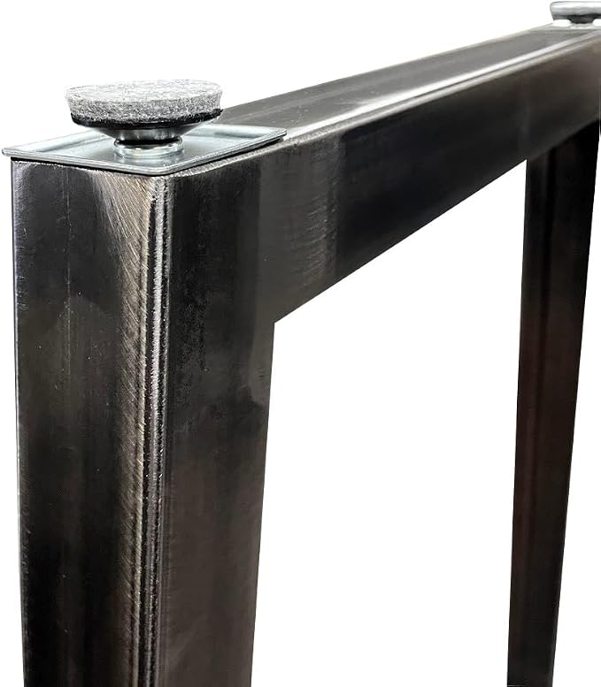 Tapered Metal Table Legs - Made in The US - Structural Steel Tube - Rustic Industrial Finish