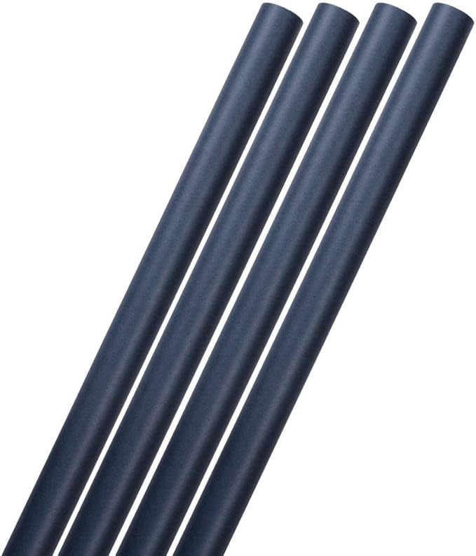 JAM Paper Gift Wrap - Matte Wrapping Paper - 100 Sq Ft Total - Matte Navy Blue - 4 Rolls/Pack