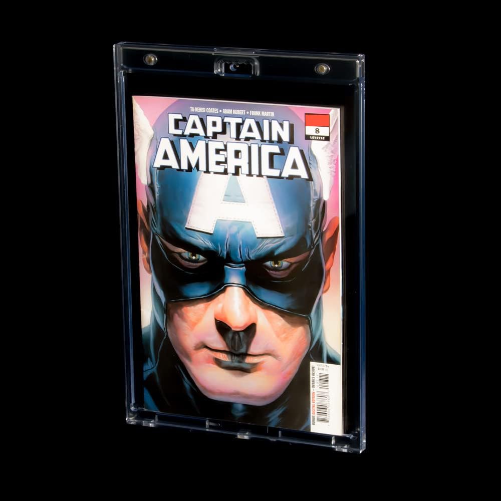 Skiennix Magnetic Comic Book Display Cases - Crystal Clear UV Protection Holders | 2-Pack, Wall Mountable