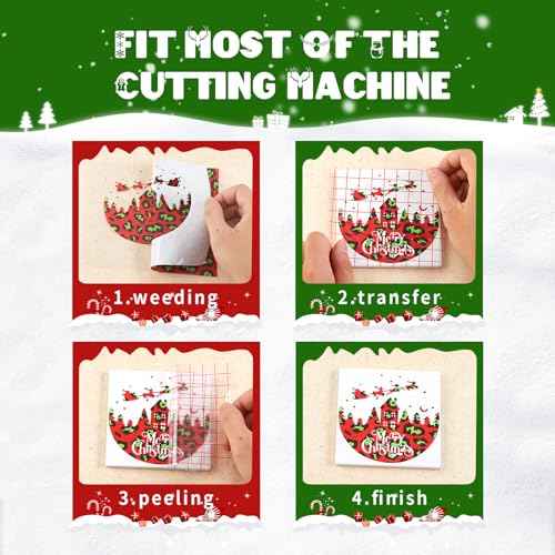 Christmas Permanent Adhesive Vinyl-12 Sheets 12'' x 10'' Leopard Pattern Self Adhesive Vinyl Water Proofing Permanent Vinyl for Mugs
