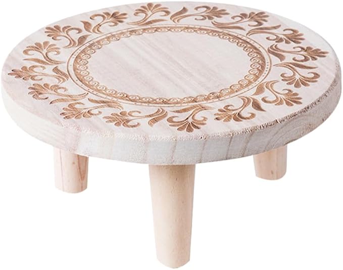 Wooden Mid Modern Plant Stand Potted Plants Riser Shelf for Balcony and Home Decor Decorative Holder for Indoor and Outdoor Use