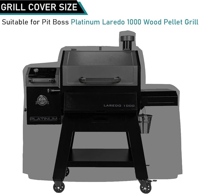 ZJYWSCH Grill Cover for Pit Boss Platinum Laredo 1000 PB1000PL Wood Pellet Grill & Smoker 600D Heavy Duty Pit Boss Laredo 1000 Grill Cover Outdoor Waterproof