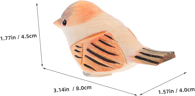 Retro Farmhouse Bird Sculpture Bird Decor for Home Hand Carved Animal Statue