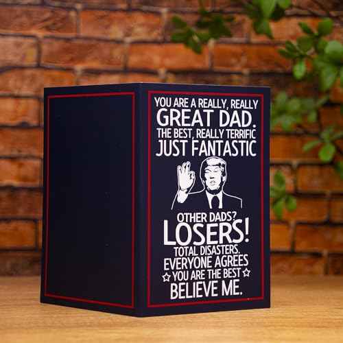 decorluxes Funny Father's Day Gift from Daughter or Son, Humorous Appreciation Greeting Card for Dad, Birthday or Christmas Gift for Him