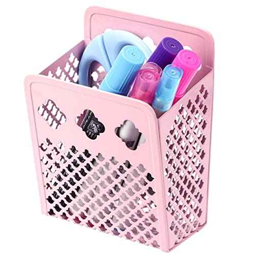 Magnetic Pencil Holder - Magnetic Locker Organizer, 1 Pack Pen Holder Locker Accessories for School and Office (1 Pack Pink)