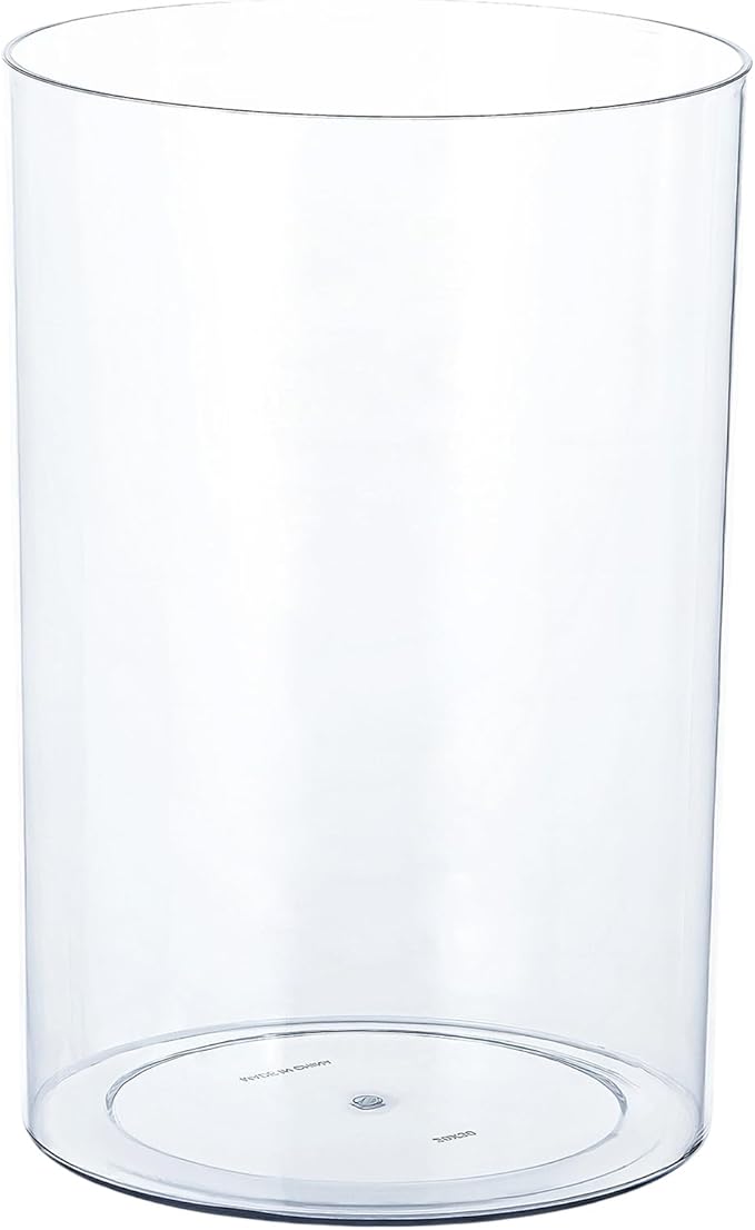 Acrylic Vase for Centerpieces, 7.9" x11.8" Clear Wide Mouth Flower Vase Cylinder Vases Round Plastic Vases for Home, Wedding Party, Decor, Flowers