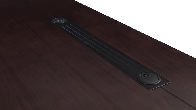 ZURI 79" Modern Ford Executive Desk with Filing Cabinets - Dark Wood