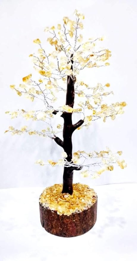 Citrine - Gemstone Tree - Feng Shui Money Tree - Crystal Tree for Positive Energy - Money Crystal Stone - Crystal Tree - Spiritual Gift - Good Table Decor - Bonsai Tree - Positive Energy