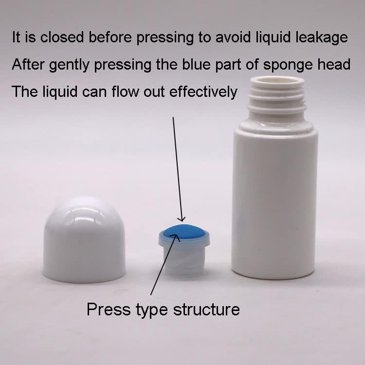 Skiennix Empty Sponge Head Applicator Bottles - 4 Pcs Refillable Liquid Bottles for Essential Oils & Perfumes