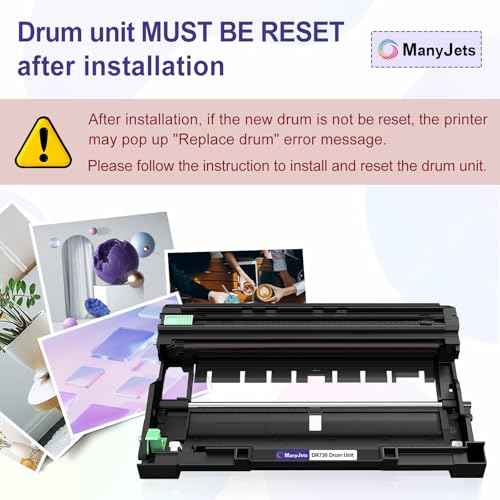 DR730 Drum Unit - Compatible for Brother DR730 DR-730 DR760 DR-760 Drum - for HL-L2370DW HL-L2395DW MFC-L2710DW MFC-L2750DW DCP-L2550DW MFC-L2690DW MFC-L2730DW Printer(Not Toner,2-Pack)