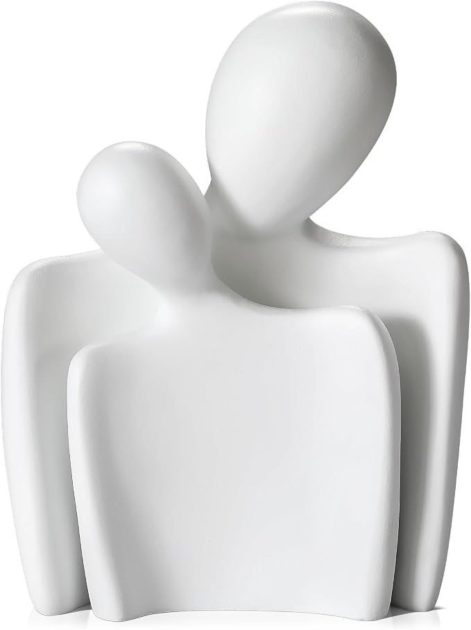 vomiceak Sculptures Home Decor Lover Statues- 6 Inch, Modern Home Decor Couple Statues，Decorations for Living Room Office Bookshelf Bedroom