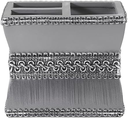 Avanti Linens - Toothbrush Holder, Resin Bathroom Accessories, Elegant Home Decor (Braided Medallion Collection)