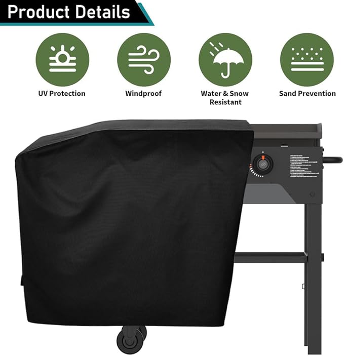 ZJYWSCH Cover for Blackstone 28" Griddle with Single Shelf Flat Top Grill 1856 1885 1983 2137 2145 2206 2370, for Blackstone Adventure Ready 22" On The Go 22" Culinary 2020 2277 2350 Griddle