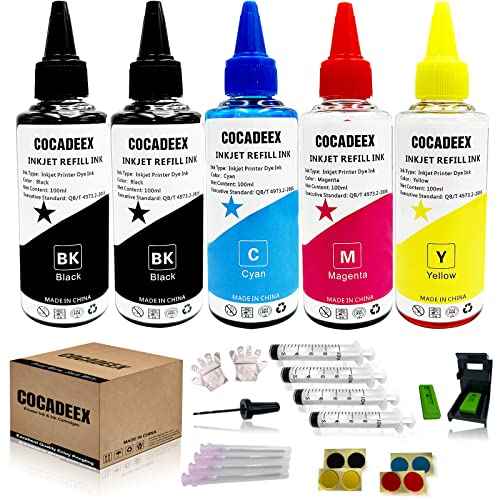 COCADEEX 500ml Ink Refill Kit Works with PG-285XL CL-286XL Ink Cartridges,Compatible with PIXMA TS7720 TS7722 TR7820 Printer