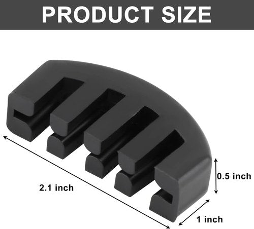 Rubber Violin Practice Mute Set - 10 Pack Tourte Style & 2 Pack Claw Style Mutes for 4/4 Violin & Viola