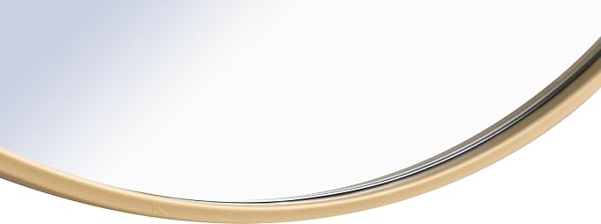 Elegant Decor Eternity 28" Round Metal Frame Mirror in Black