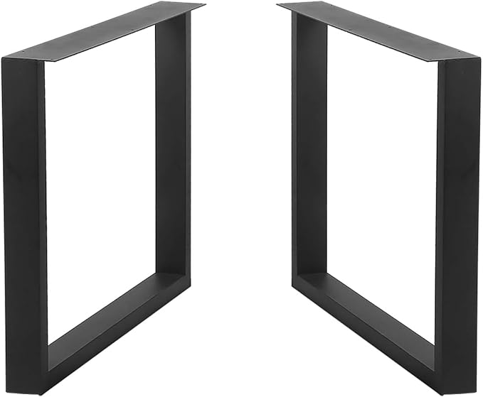 MBQQ Furniture Legs 28”Height 35”Wide Rustic Decory Square Tube Table Legs,Heavy Duty Metal Desk Legs,Dining Table Legs,Industrial Modern, DIY Iron Bench Legs