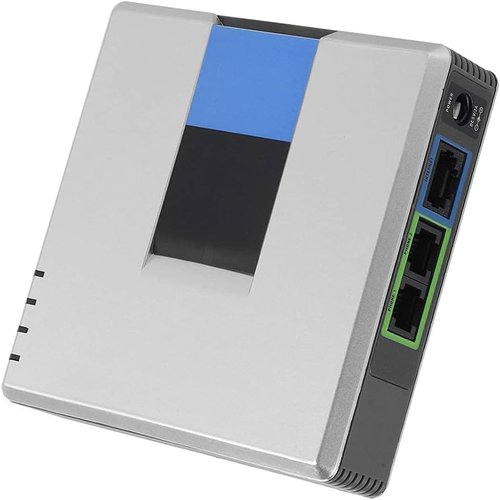 PAP2T VoIP Gateway - 2-Port Internet Phone Adapter with Power Adapter & RJ45 Cable