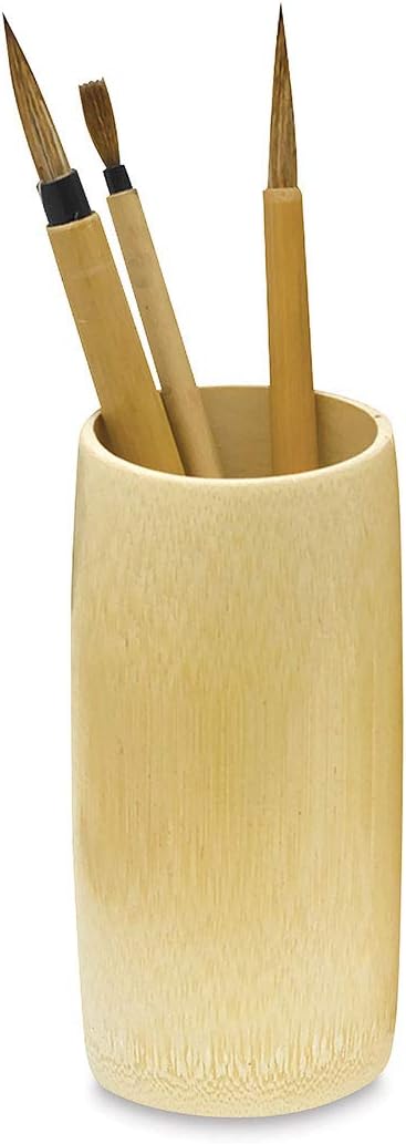 Bamboo Brush Vase- Small (6 Inch Tall)