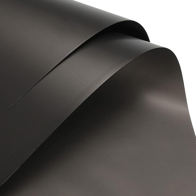 MECCANIXITY 10 Pcs Double Sided Color Flower Wrapping Paper Black 22.8"x22.8" Waterproof for Florist Bouquet Supplies, DIY Crafts, Gift Box Packaging