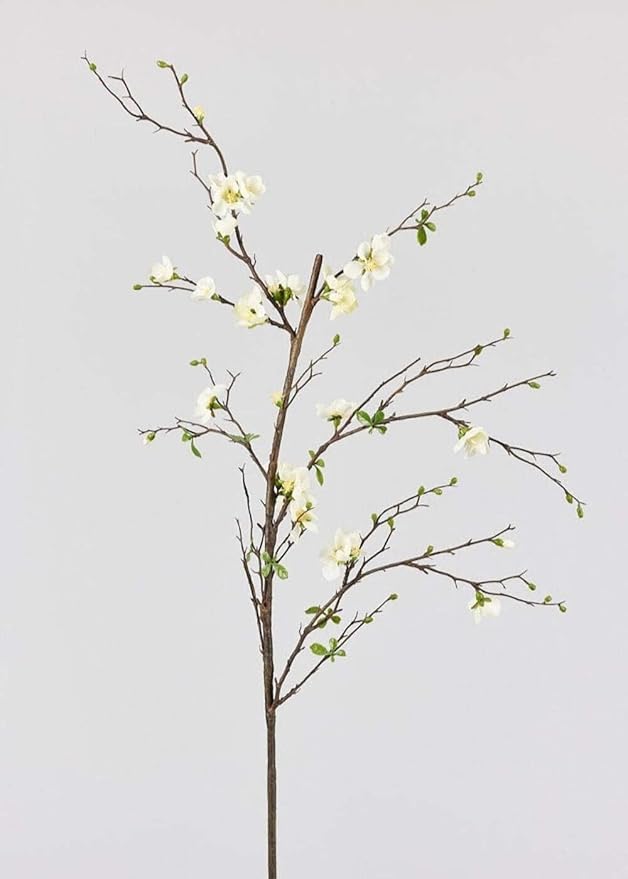Afloral Artificial Flowers | Cream Artificial Blossom Branch - 57"