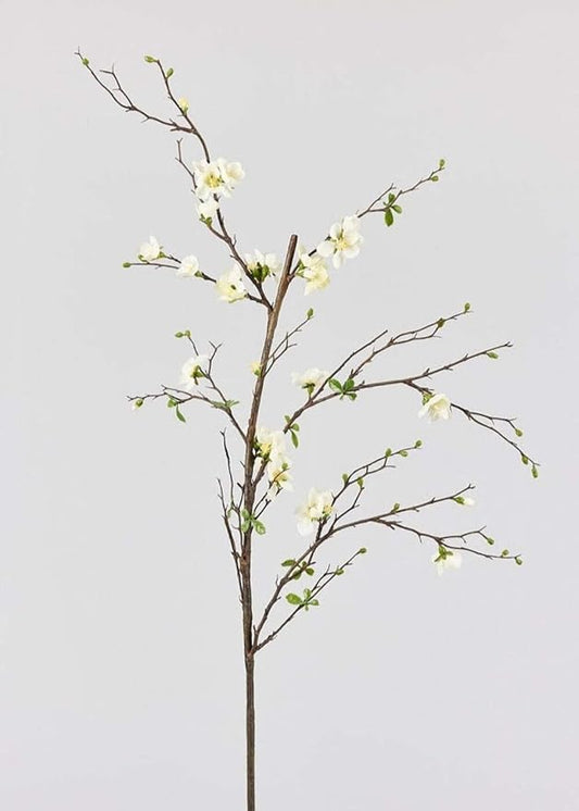 Afloral Artificial Flowers | Cream Artificial Blossom Branch - 57"