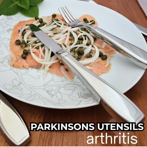 Skiennix Weighted Silverware - Ergonomic Heavy Utensils for Hand Tremors | Ideal for Parkinson's & Arthritis