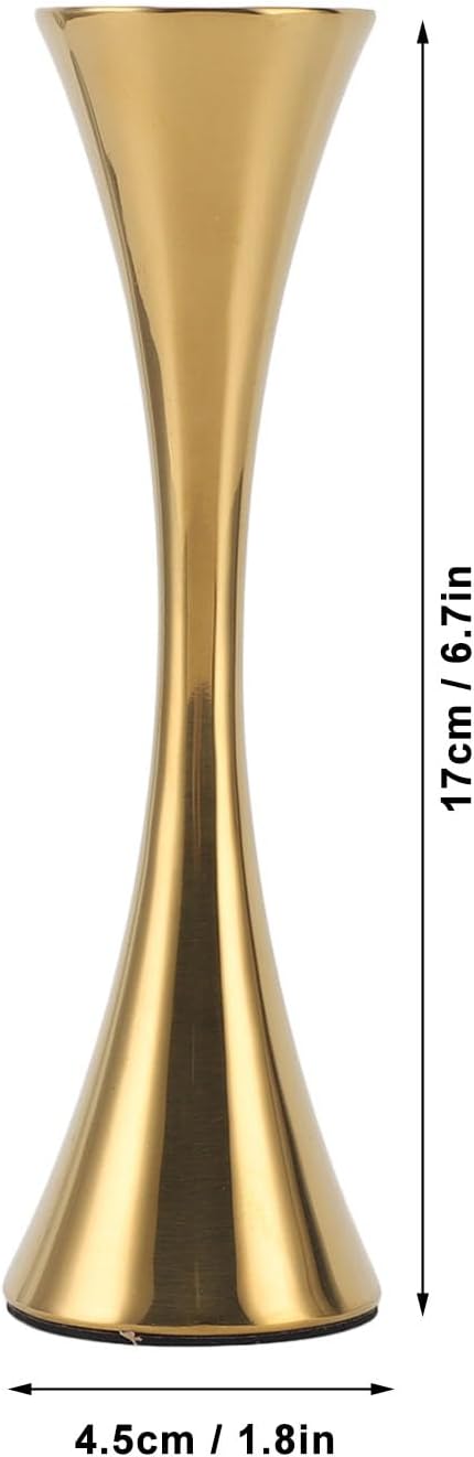 Stainless Steel Flower Vase, Mini Round Mouth Dry Flower Vases Floral Pot for Home Office Wedding Centerpieces Decor 6.7x1.8in