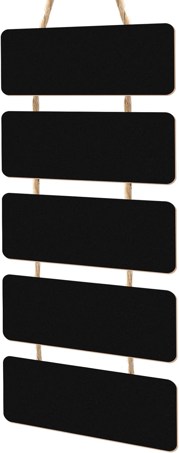 Skiennix Double-Sided Hanging Chalkboard Sign - Rustic Wooden Erasable Message Board | Perfect for Weddings, Bars, and Kitchens