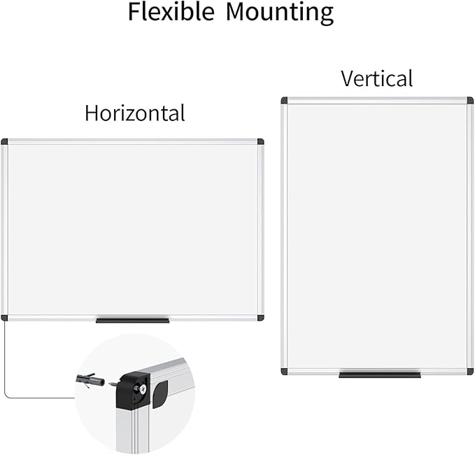 VIZ-PRO Magnetic Whiteboard/Dry Erase Board, 48 X 36 Inches, Pack of 2
