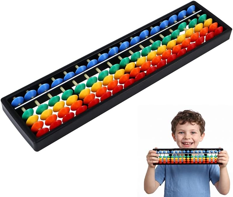 Toddmomy Abacus Soroban - 17-Digit Plastic Beads Math Learning Tool for Kids & Adults