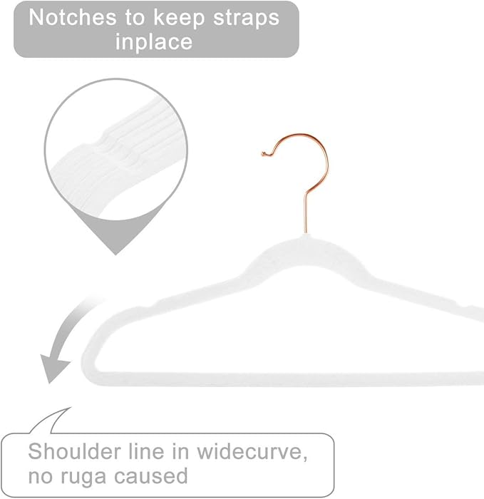MIZGI Kids Velvet Hangers,Non-Slip Big Kids Hangers,14 Inch Hangers for Youth,Teen Clothes,Pack of 50