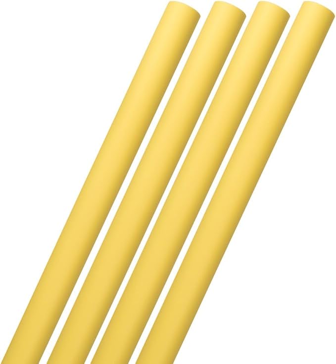 JAM Paper Gift Wrap - Matte Wrapping Paper - 100 Sq Ft Total - Matte Yellow - 4 Rolls/Pack