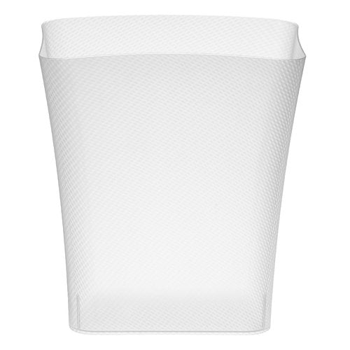 Clorox Textura Slim Trash Can - 3.1 Gallon Small Waste Basket for Narrow Spaces | Clear Frost Finish