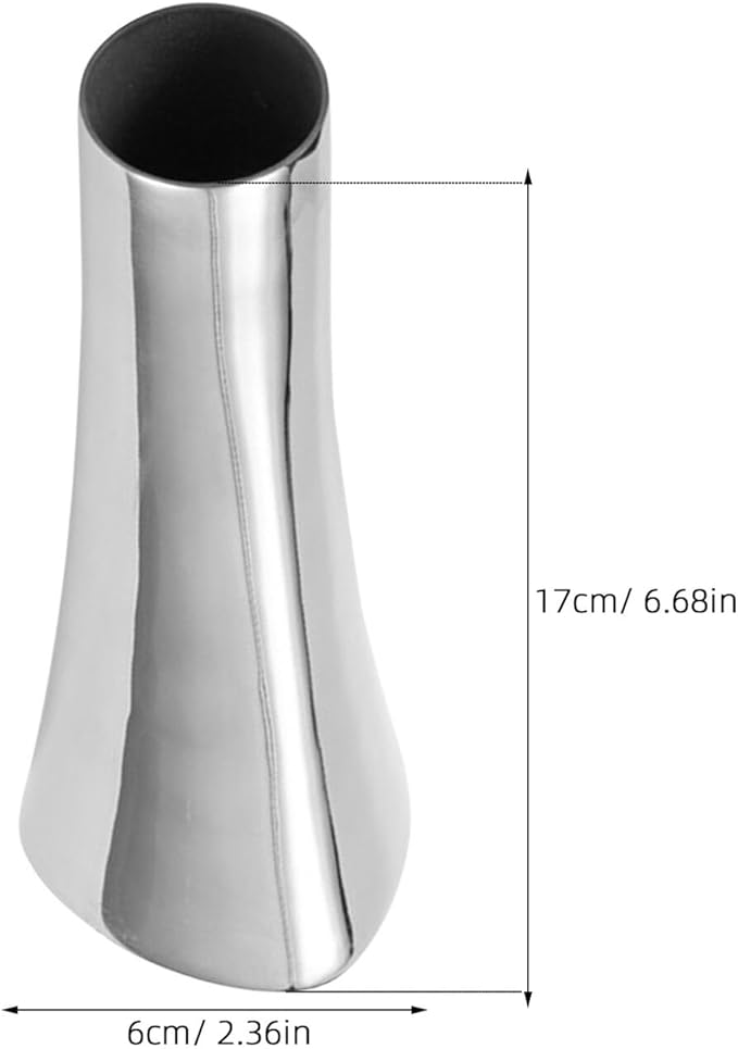 304 Stainless Steel Flower Vase - Elegant Metal Flower Arrangement Holder for Home Office Decoration 17Cm High Silver Finish