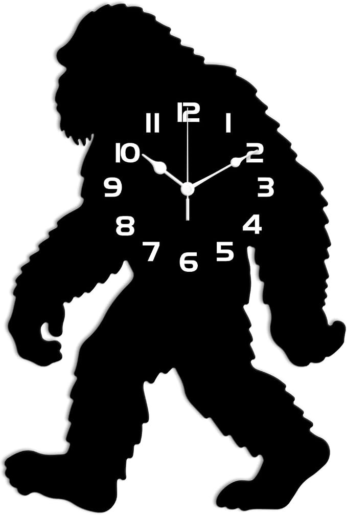 Wild Man Wall Clock Irregular Shape Decorative Wall Clock Man Non-Ticking Clock for Home Office Decoration, 16.14×12.12 inch